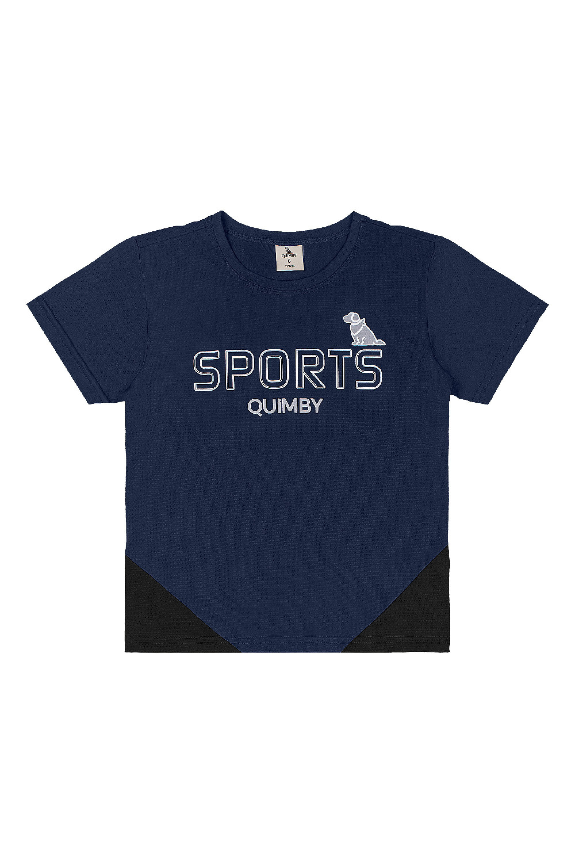 Conjunto Infantil com Camiseta e Bermuda Dry Fit (Azul Marinho) Quimby - Imagem 17